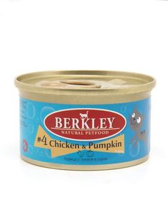 Влажный корм для кошек Berkley № 4с курицей и тыквой, 85г