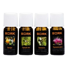 Набор масел ароматических Bork свежесть-утренняя роса-горный лес-цитрус 4 шт