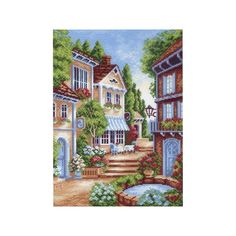 Рисунок на канве Матренин Посад Цветущий дворик