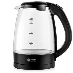 Чайник электрический FIRST-austria FA-5404-1-BA 1.7 л прозрачный, черный
