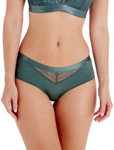 Трусики-шортики Botanical Lace XS изумрудный Pretty Polly