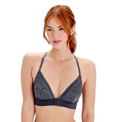 Бюстгальтер без косточек Graphic Mesh S темно-серый Pretty Polly