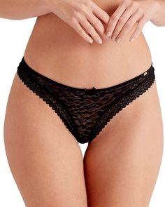 Трусики-стринги Graphic Mesh S черный Pretty Polly