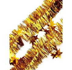 Мишура новогодняя Magic Time Золотые звезды 200 х 5 см