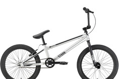 Велосипед STARK Madness BMX Race (2022), BMX (взрослый), рама 9", колеса 20", серебристый/