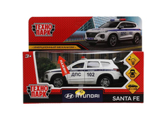 Машина Технопарк Hyundai Santafe Полиция 326447, металл, свет-звук, двер., багаж., 12 см