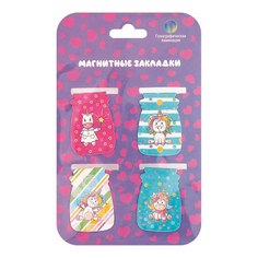 Закладки с магнитом 4 шт No Brand