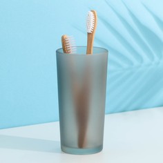 Стакан для зубных щеток, серое стекло, 230 мл No Brand