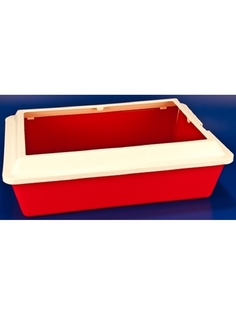 Туалет для котят Альфа-Юг с бортиком, 41x29x9 см