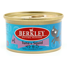 Влажный корм для кошек Berkley № 1 с тунцом и кальмаром в соусе 85 г