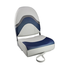 Кресло складное мягкое PREMIUM WAVE, цвет серый/синий Springfield