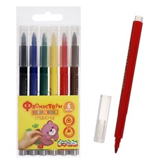 Фломастеры 6цв Каляка-Маляка ТРЕХГРАННЫЕ легкосмываемые, трехгран.захват ФТГКМ06