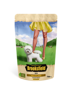 Сухой корм BROOKSFIELD для взрослых собак мелких пород, утка с рисом, 700г.