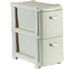 Комод-тумба узкий РОТАНГ (2 секции) No Brand