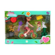 Кукла с аксессуарами ND Play Нина на прогулке, велосипед, TY865424A
