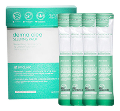 Маска для лица 3W Clinic Ночная с экстрактом центеллы азиатской 20шт