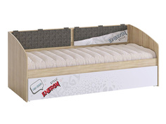 Детская кровать МебельСон Энерджи Дуб Сонома/Белый, Без бортика Mebelson