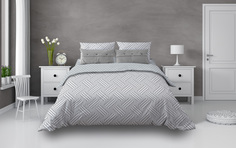 Комплект постельного белья 2-сп Galtex Бесконечность серый на белом фоне серый 50х70