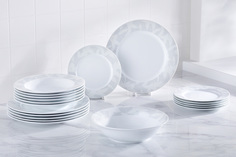 Обеденный сервиз на 6 персон Aqua feather Evio