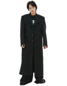 Черное оверсайз пальто Vetements