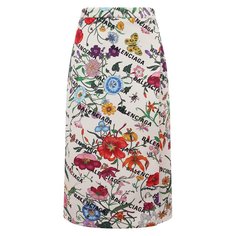 Юбка из шелка и шерсти Gucci x Balenciaga Gucci