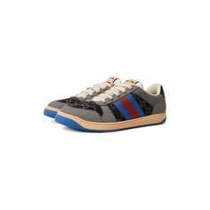 Комбинированные кеды Jaquard Screener Gucci