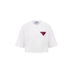Хлопковая футболка Prada