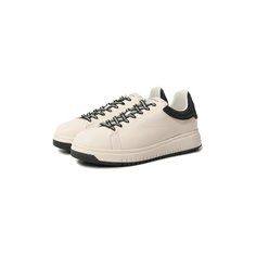 Кожаные кеды Emporio Armani