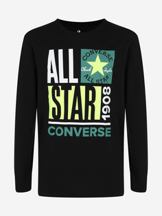 Лонгслив для мальчиков Converse All Star Stack Up, Черный