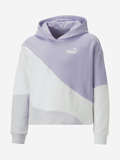 Худи для девочек PUMA Power Colorblock Cat, Фиолетовый