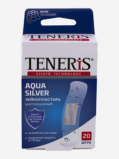 TENERIS AQUA Silver Бактерицидный лейкопластырь с ионами серебра на прозрачной полимерной основе, 20 шт,