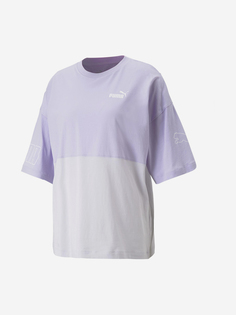 Футболка женская PUMA Power Colorblock, Фиолетовый