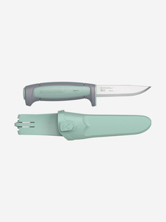 Нож Morakniv Basic 511 углеродистая сталь, пласт. ручка (серая) зел. вставка, 13955,