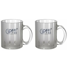 Набор кружек Gipfel 2шт transparent 350мл матст