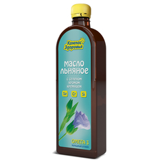 Масло льняное Компас Здоровья с селеном, хромом и кремнием 500 мл