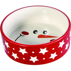 Миска для животных Foxie Snowman керамическая 300 мл