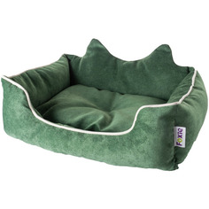 Лежак для животных Foxie Colour Real с ушками A22-CY-GREEN-S зеленый 60х50х15 см