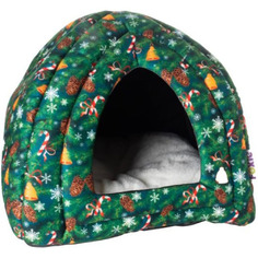 Домик для животных Foxie Winter toys A22-NYH-GREEN-S зеленый 40х40х40 см