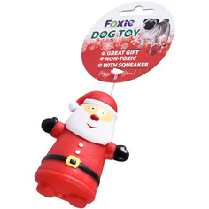 Игрушка для собак Foxie Санта Клаус с пищалкой винил YT117609 7,5х4,5х4,5 см