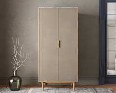 Шкаф малый двухстворчатый line r24/beige (etg-home) серый 84x174x50 см.