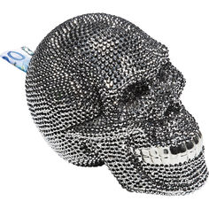 Копилка skull crystal (kare) серебристый 14x16x21 см.