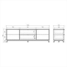 Тумба под тв cs090 (the idea) коричневый 184x56x45 см.