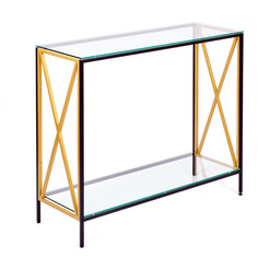 Консольный стол 1031-cb_g clear черный муар, золотой (all consoles) черный