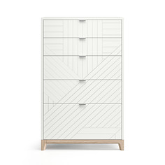Высокий комод cs024 (the idea) белый 76x122x45 см.