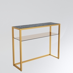 Консоль с мраморной столешницей (for miss) золотой 101.0x80.0x31.0 см.