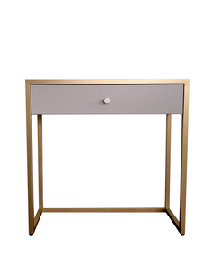 Консоль с мраморной столешницей и ящиком (for miss) золотой 80.0x80.0x31.0 см.