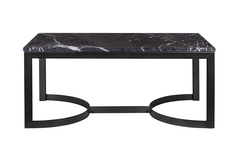 Журнальные и кофейные столики cтол журнальный aron marble-b (mak-interior) черный 100x44x60 см.