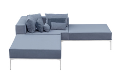Модульные диваны модульный серый диван benson короткий (mak-interior) серый 310x69x228 см.