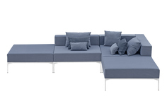 Модульные диваны модульный серый диван benson правый (mak-interior) серый 310x69x228 см.