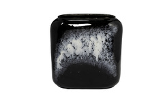 71pn-5186 ваза стеклянная серо-черная 23*9*23,5см (garda decor) серый